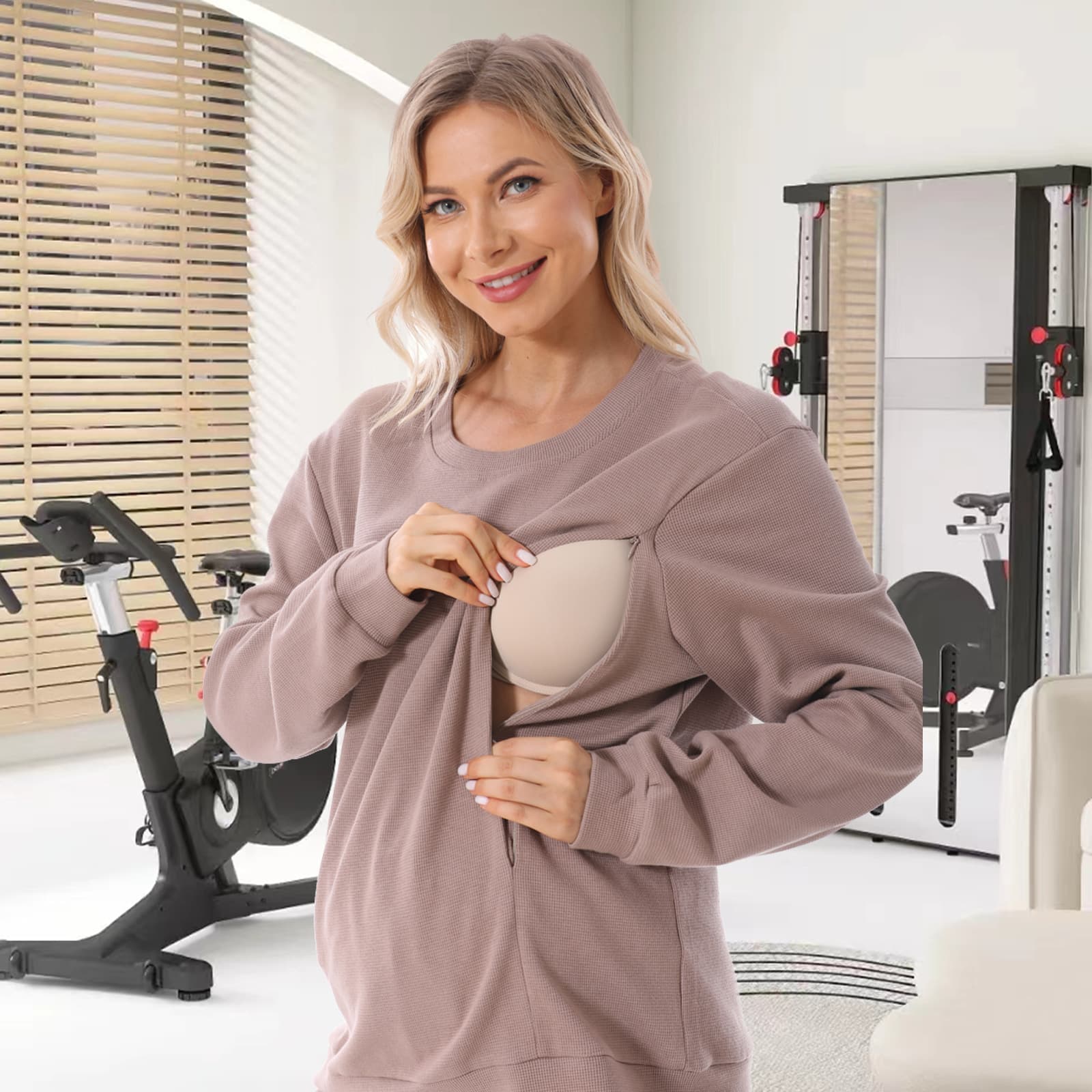 Pregnant Women Long Sleeve Nursing Hoodie